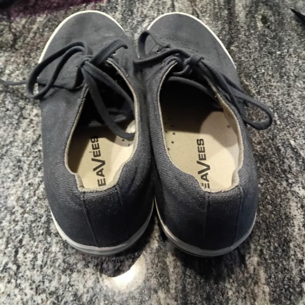 Seavees Hermosa Plimsoll Linen Sneaker Shoes Men's Size 8 Blue Coastal Beach - Picture 4 of 6